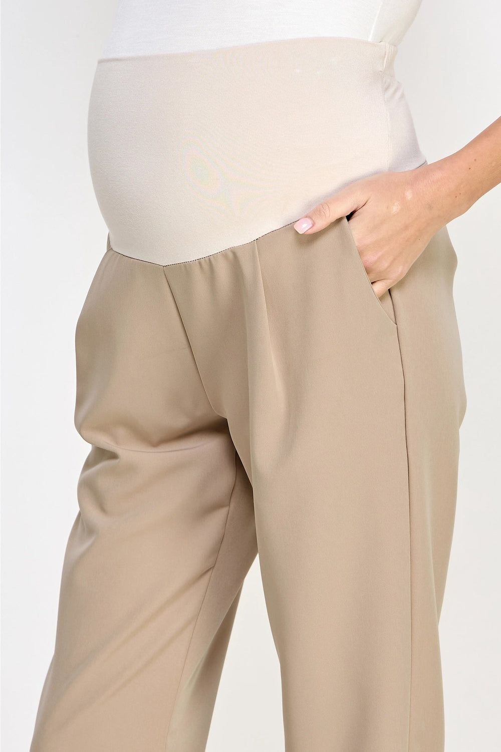 pantalon maternité kaki Hello Miz Mlle et Coco beige