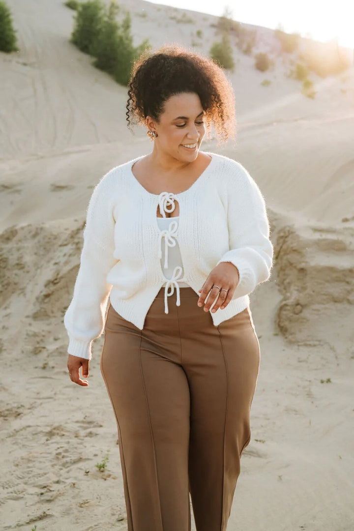pantalon rose maternite jambe large moka mousse Lait de poule