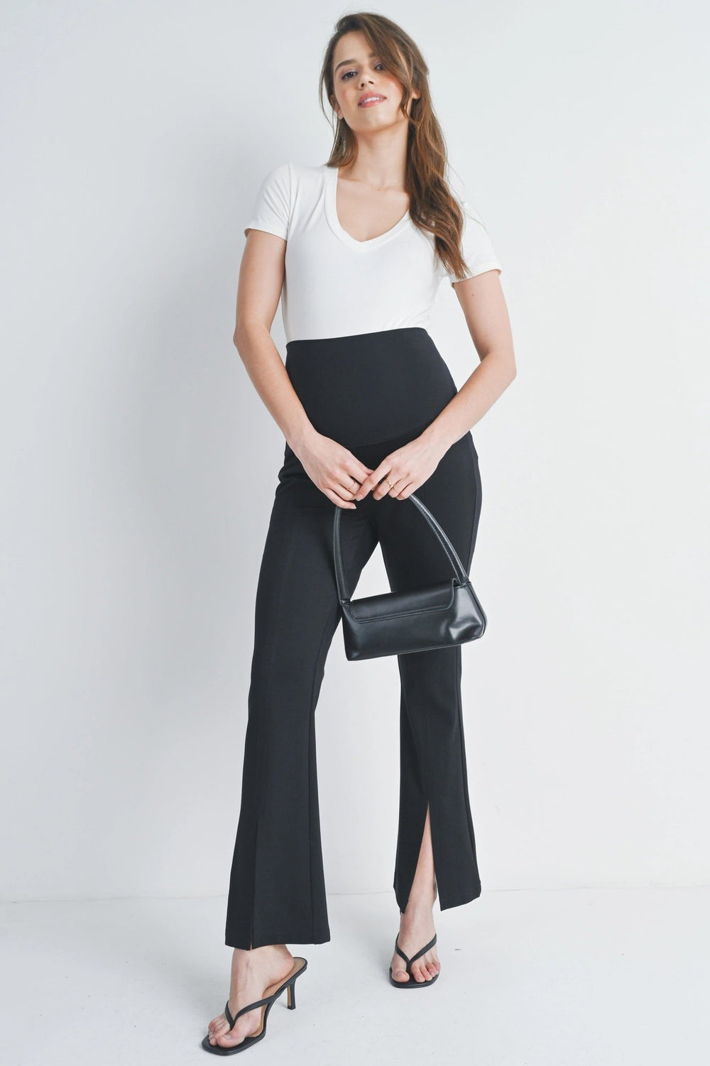 pantalon noir évasé Hello Miz Noir Mlle et Coco