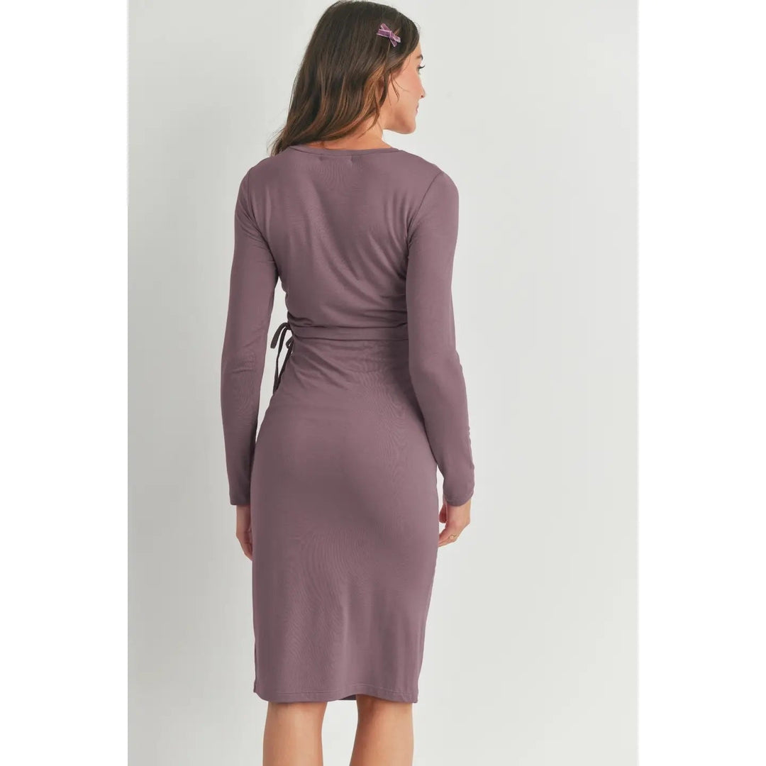 robe maternité allaitement mauve Hello Miz Mlle et Coco