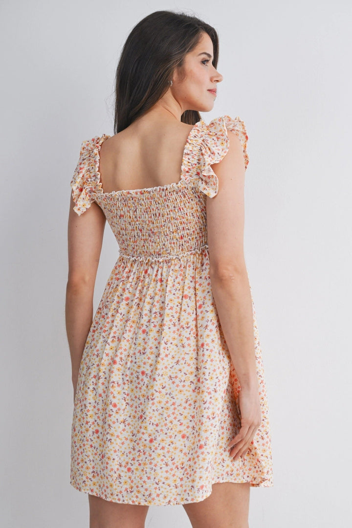 robe maternité crème floral hello miz Mlle et Coco