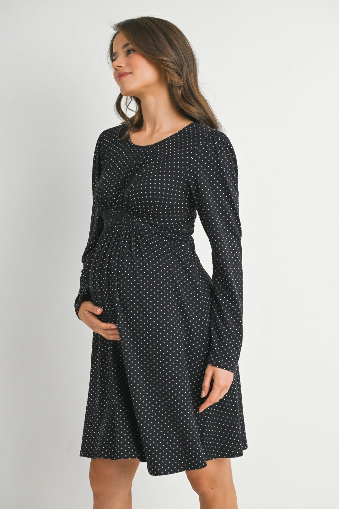 Robe maternité  Pois noir et blanc Hello Miz Mlle et Coco