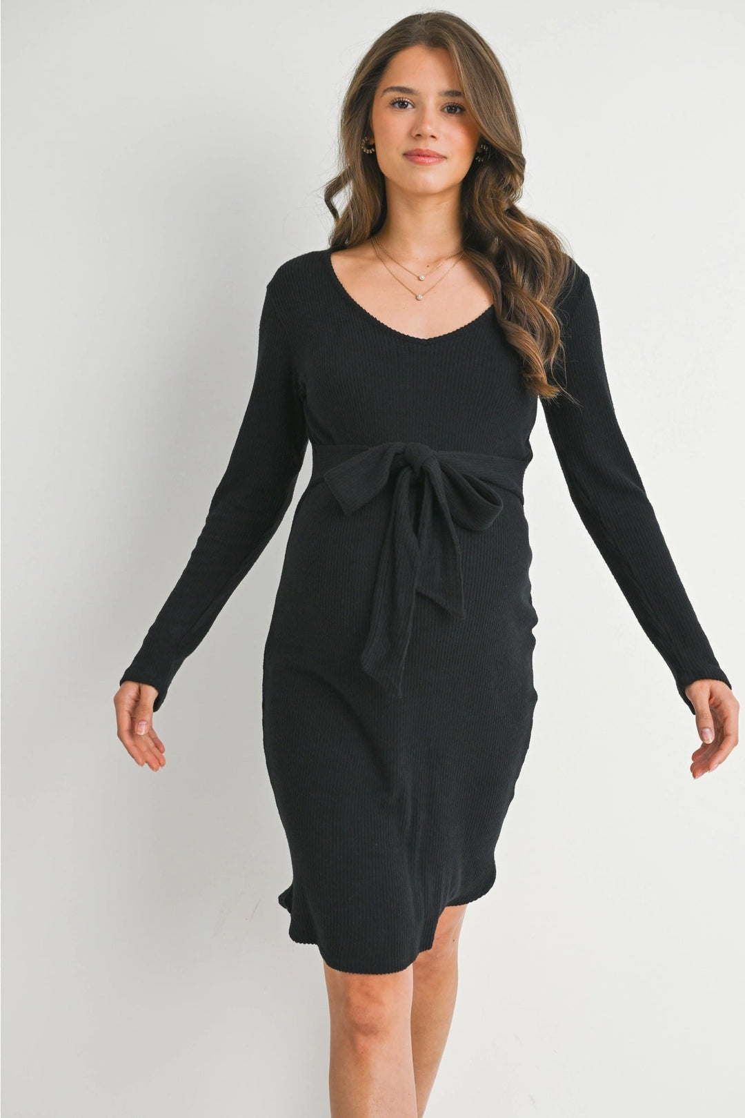 robe noir côtelé maternite Hello Miz Mlle et Coco
