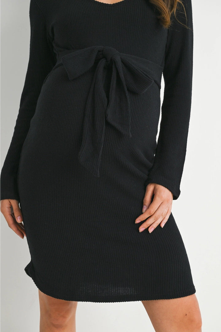 robe noir côtelé maternite Hello Miz Mlle et Coco