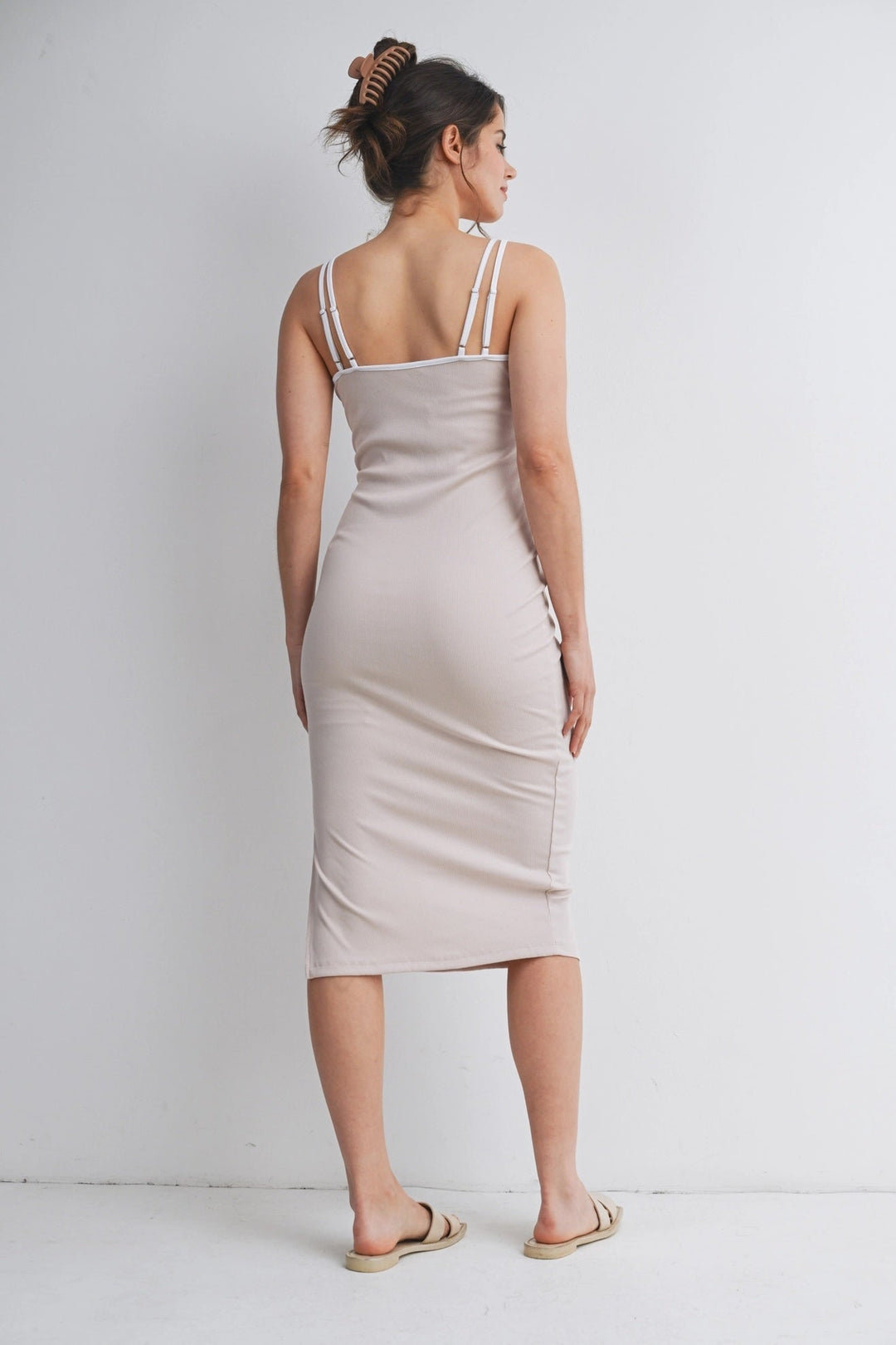 robe midi maternité taupe Hello Miz Mlle et Coco