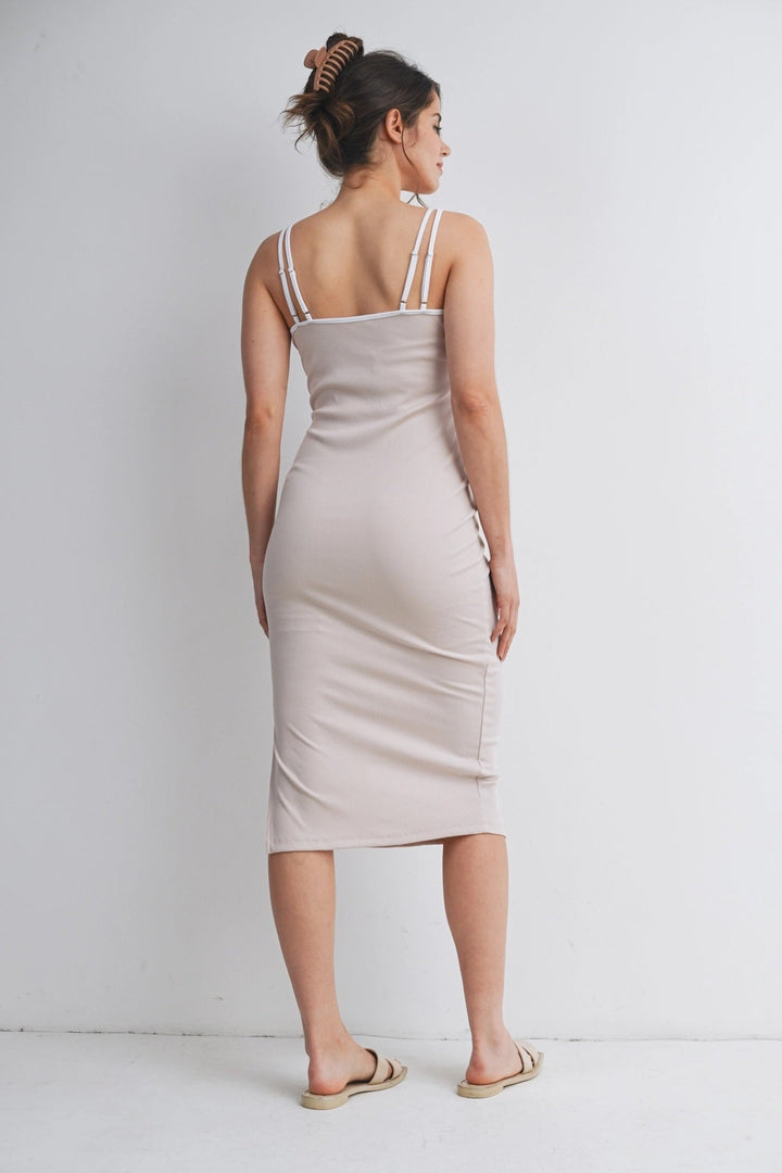 robe midi maternité taupe Hello Miz Mlle et Coco