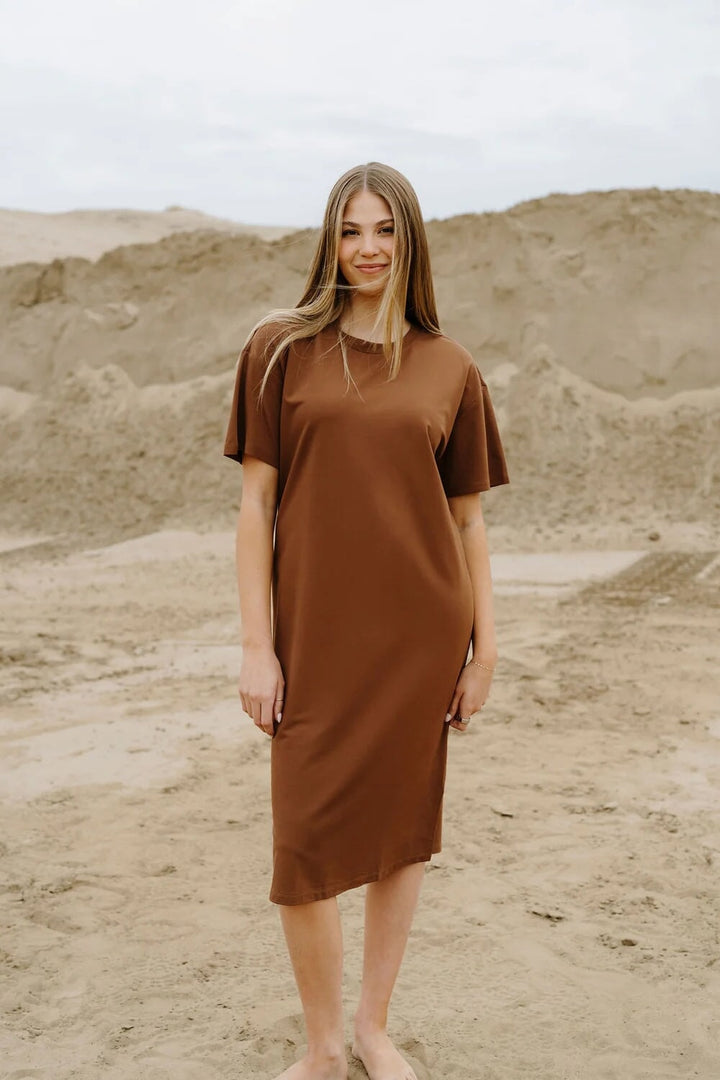 Robe Rose maternité Nathalia cacao Mlle et coco Vêtement