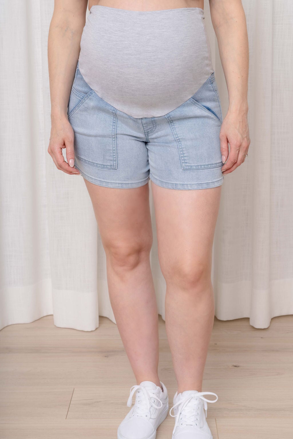 short rose maternité retro bleu compagnie quebecoise