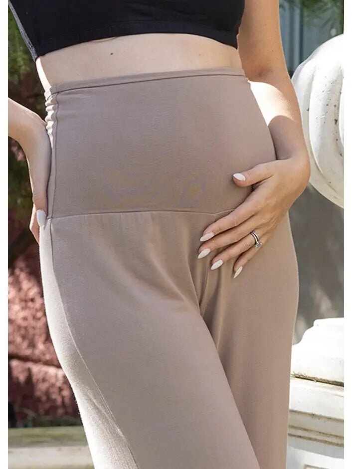pantalon large maternité taupe Angel Maternity Mlle et Coco