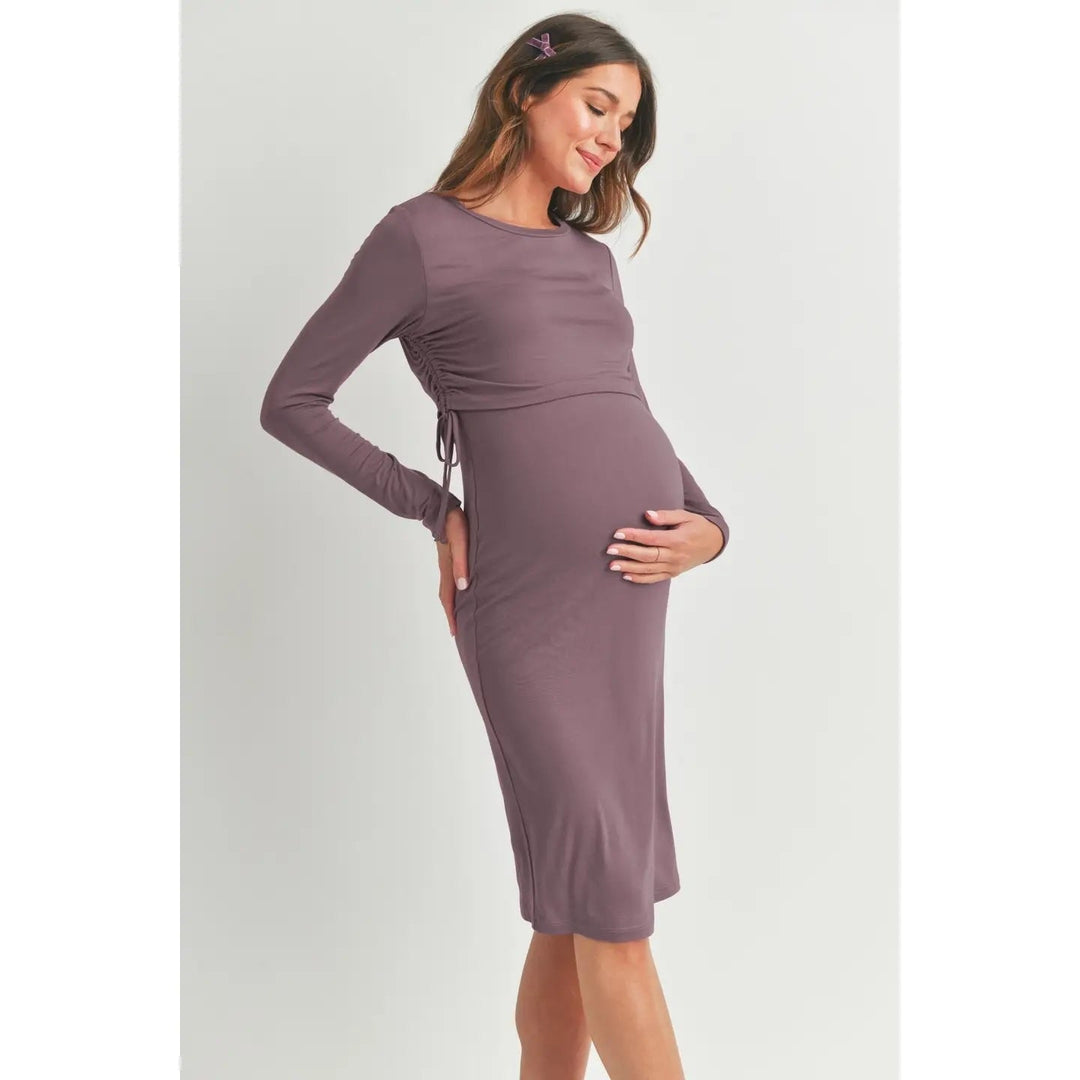 robe maternité allaitement mauve Hello Miz Mlle et Coco