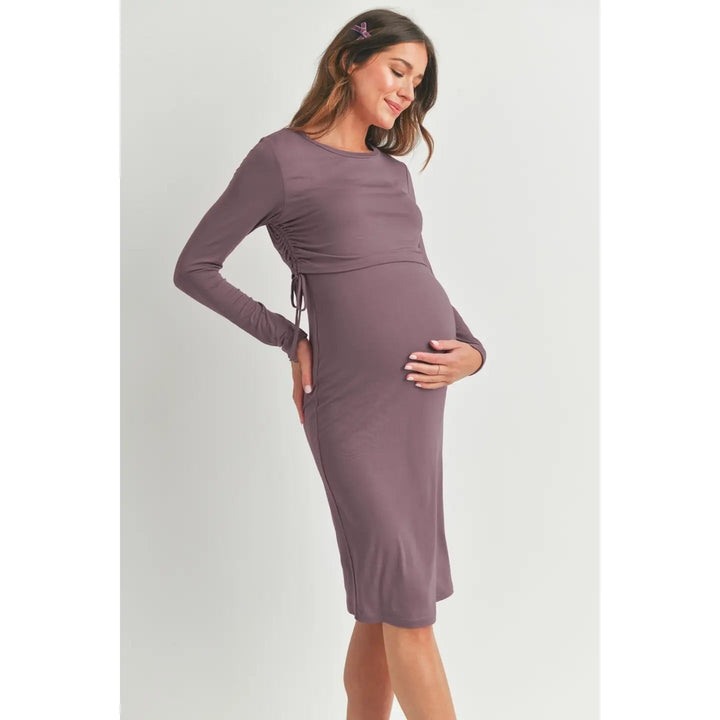 robe maternité allaitement mauve Hello Miz Mlle et Coco
