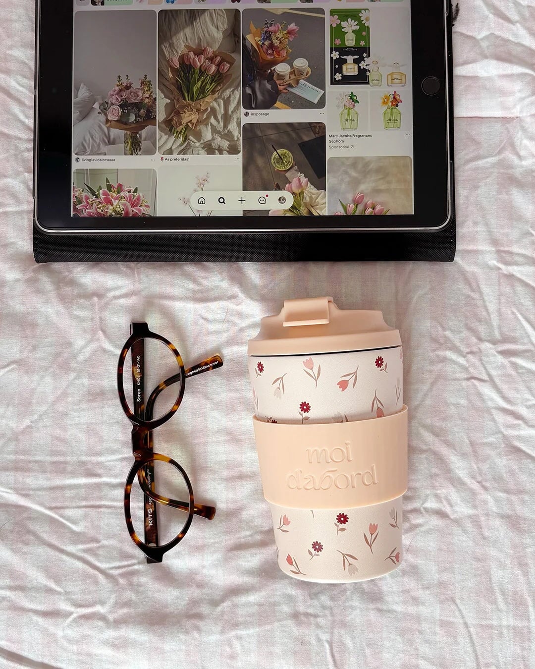 Tasse de voyage isotherme mélange floral Moi d&
