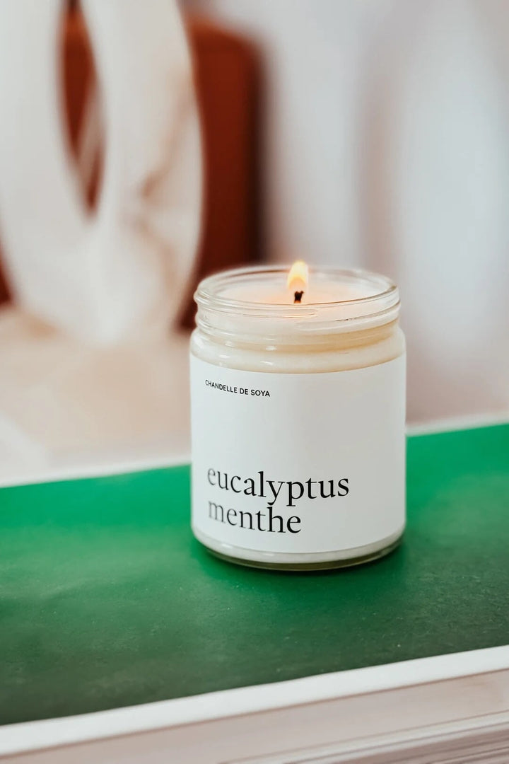 Chandelle de soya Eucalyptus Marée chandelles Mlle et Coco