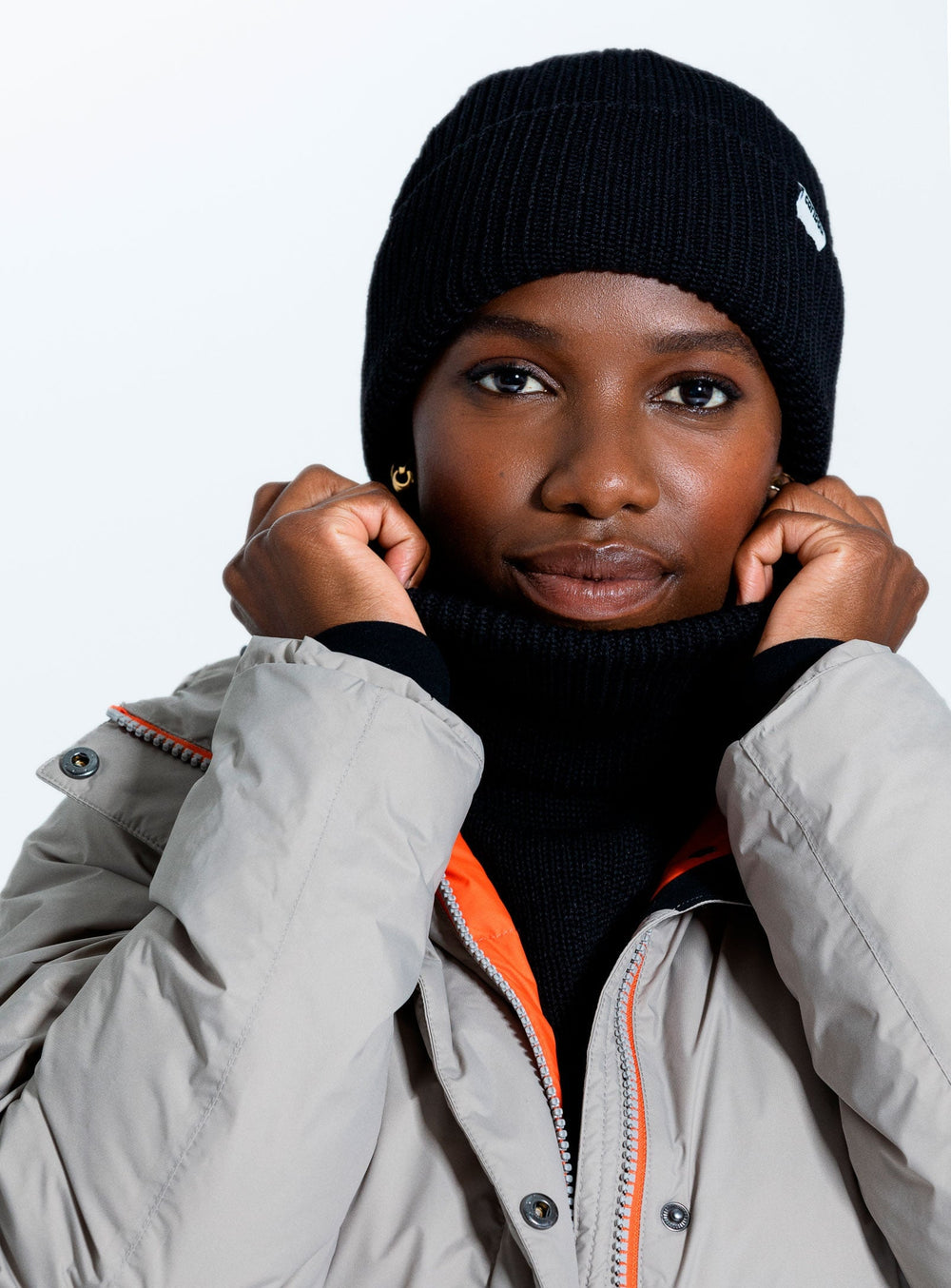 tuque noir laine mérinos Caribou Mlle et Coco accessoire hiver