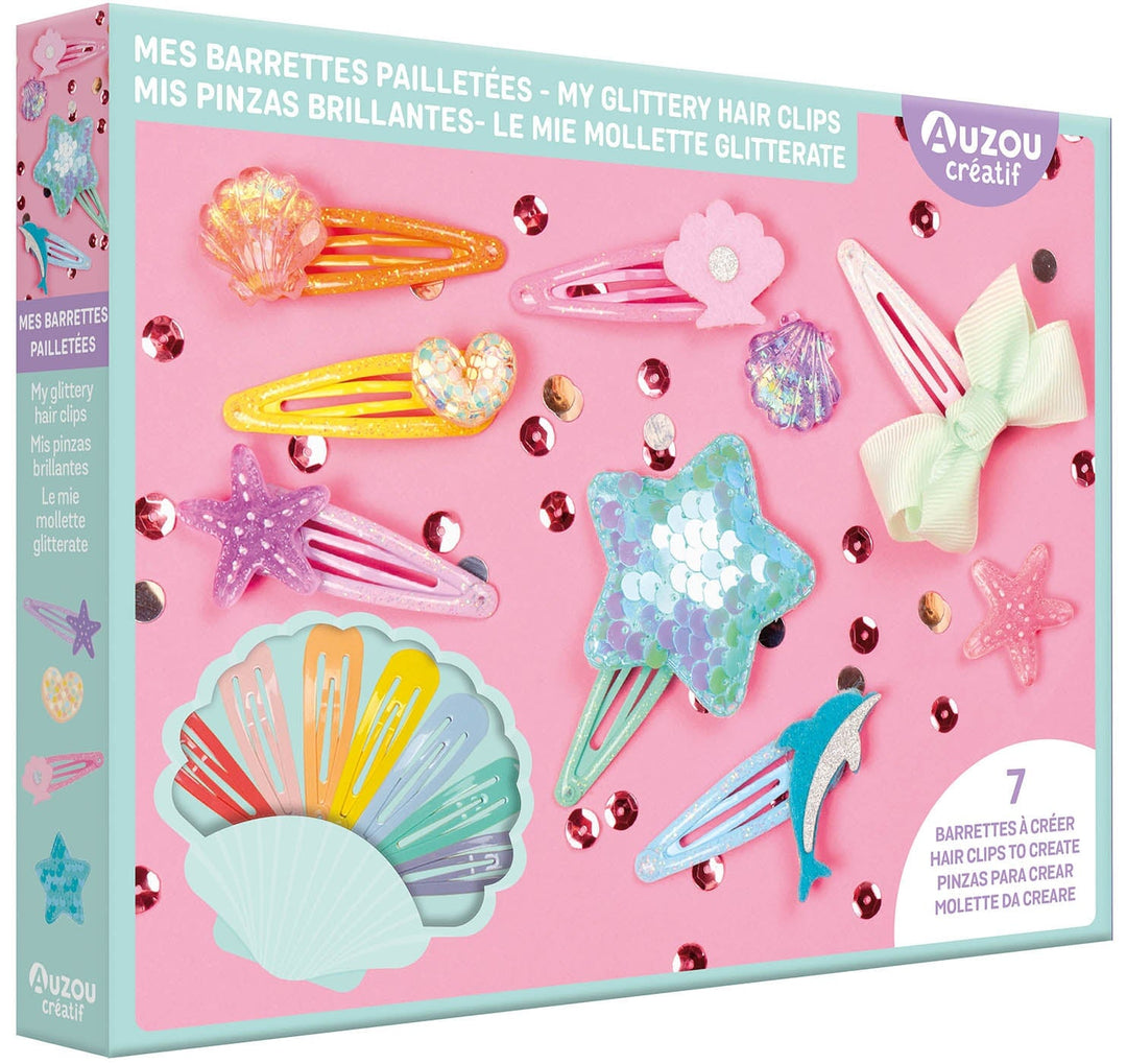 bricolage Auzou mes barrettes pailletées créatif Mlle Coco