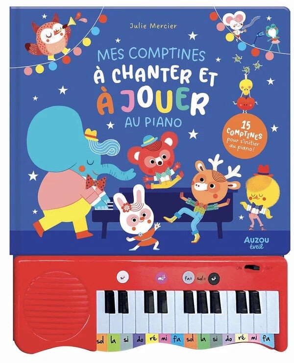 Livre sonore, Mes comptines à chanter et à jouer au piano Auzou 3 ans+