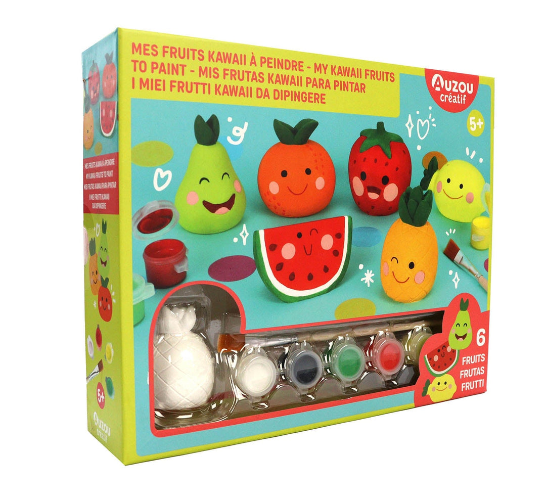 Bricolage Mes fruits Kawaii à peindre Auzou Mlle Coco