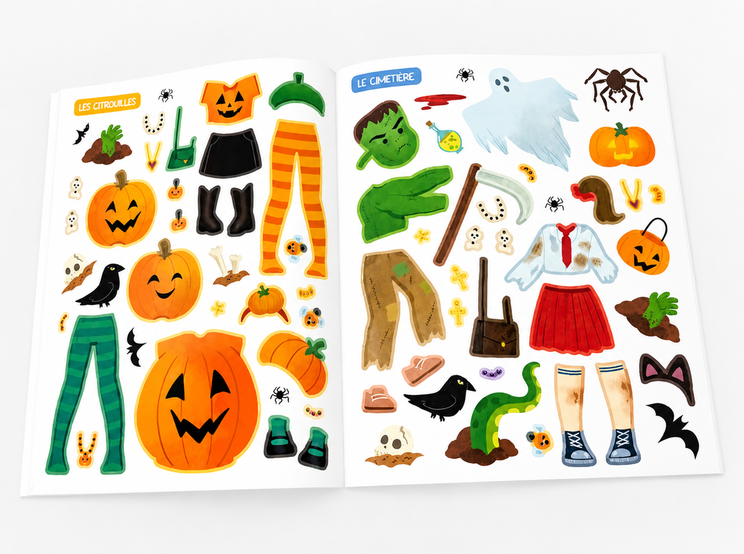 Mes Autocollants Créatifs Halloween Auzou éditions Mlle et Coco