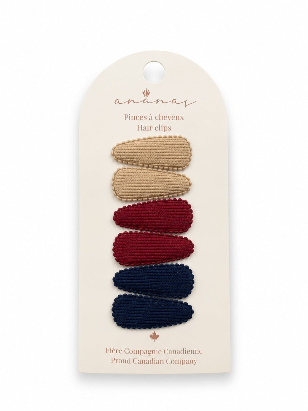 Mini barrettes en tissus Automne Ananas &amp; Co. Mlle et Coco