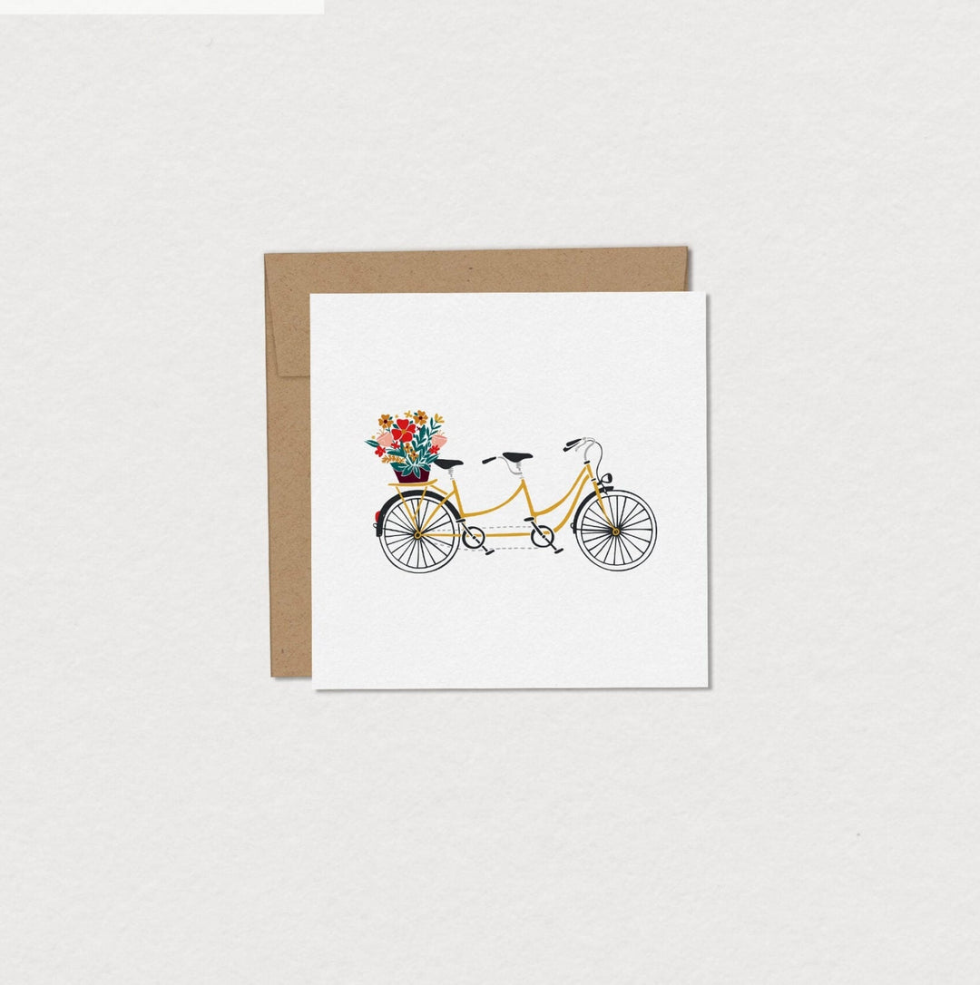 Mini carte de souhait amour tendem Mimosa Design Mlle et Coco