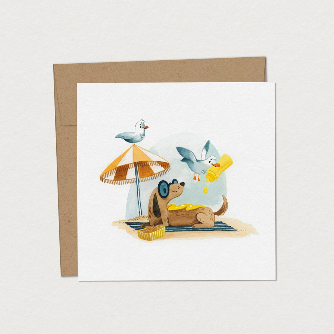 Mini carte de souhait hot-dog moutarde Mimosa Design Mlle et Coco