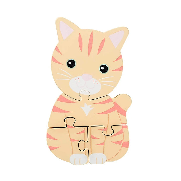 Puzzle mini 4 morceaux chat Orange Tree Toys Mlle et Coco