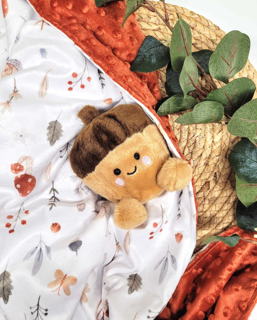 couverture minky forêt minimaliste Mlle et Coco accessoire bébé
