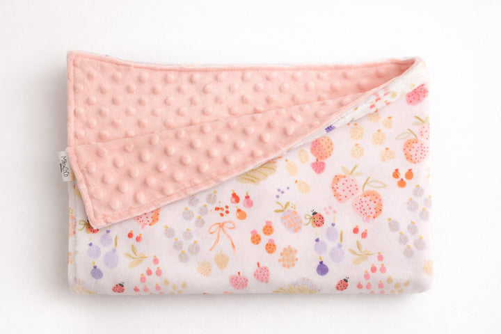 Minky Blanket - Floral and Strawberry - Mlle et Coco