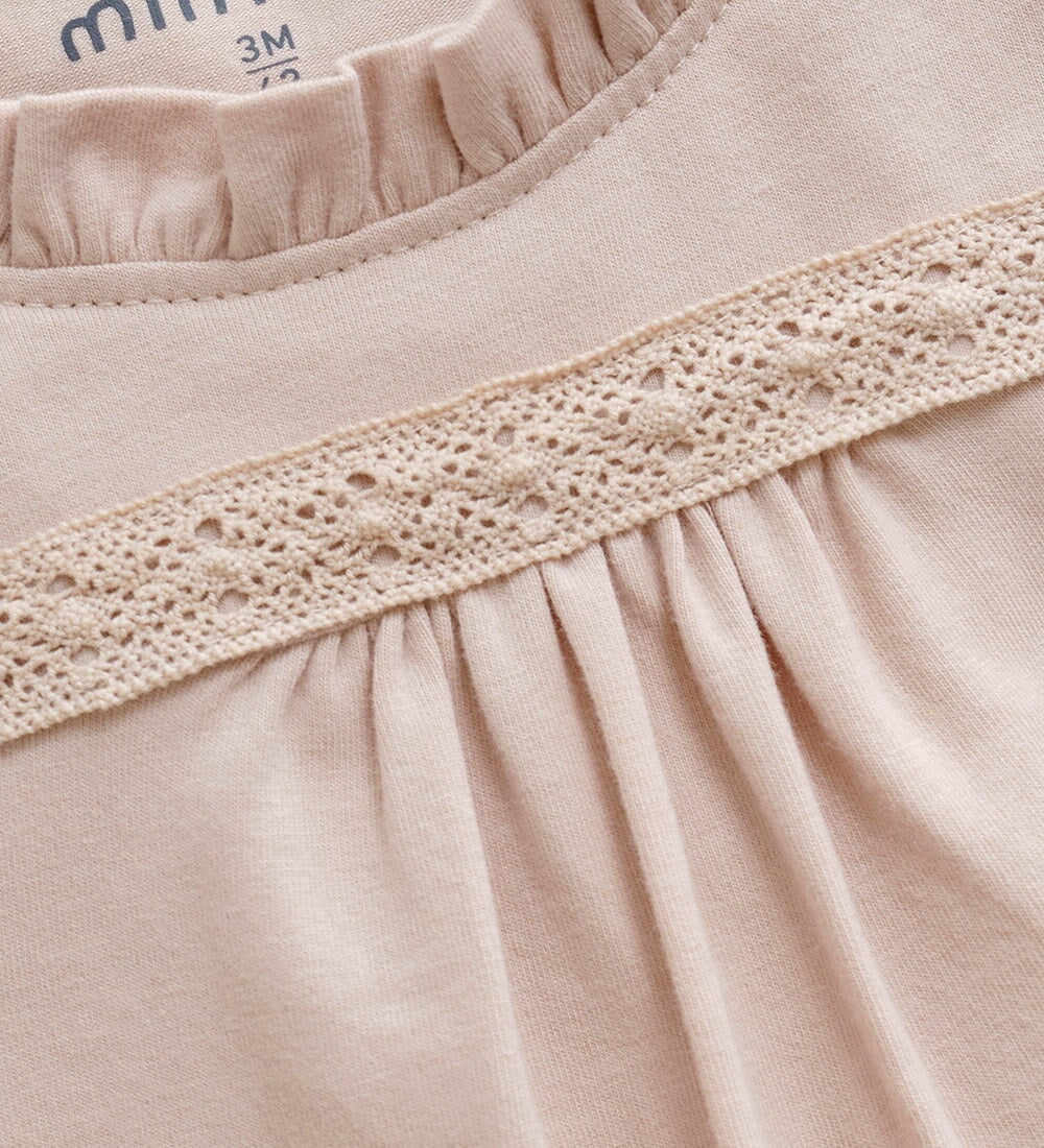 Cache-couche manches longues rose sepia Minymo Mlle et Coco