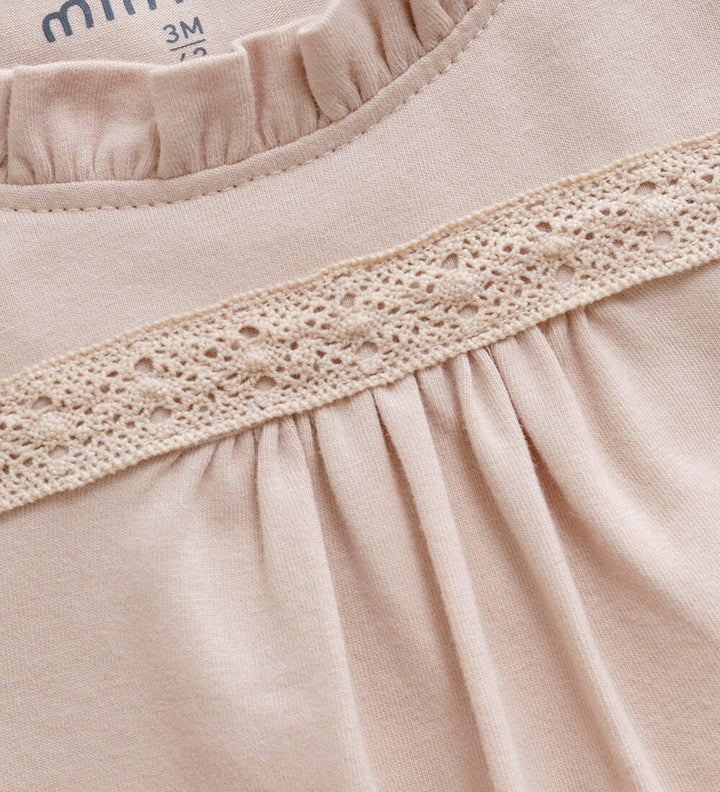 Cache-couche manches longues rose sepia Minymo Mlle et Coco