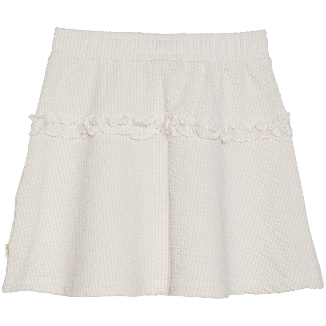 jupe taille élastique rayé rose blanc Mlle et Coco Minymo