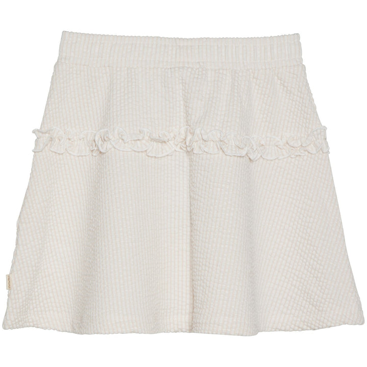 jupe taille élastique rayé rose blanc Mlle et Coco Minymo