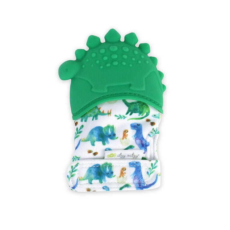 mitaine dentition dinosaure vert accessoire bébé Itzy Ritzy