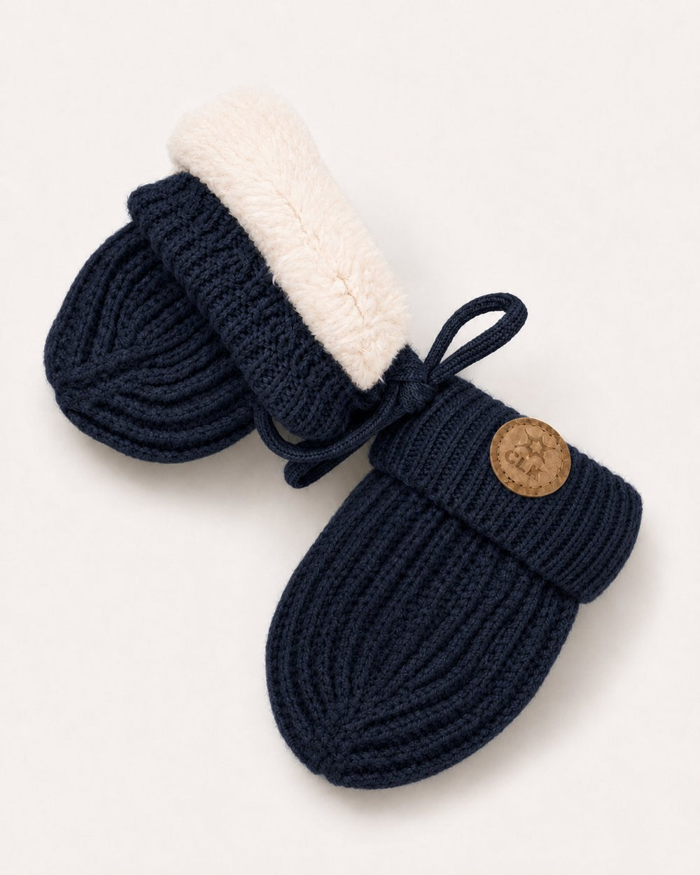 Mitaines en tricot côtelé Marine Calikids Mlle et Coco