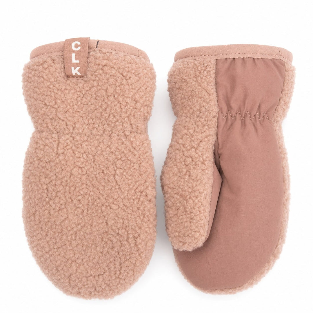 Mitaines en molleton rose Calikids Mlle et Coco