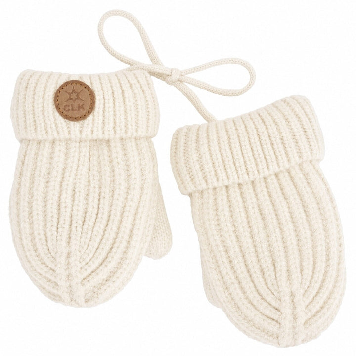 Mitaines en tricot côtelé Crème Moon Beam Calikids
