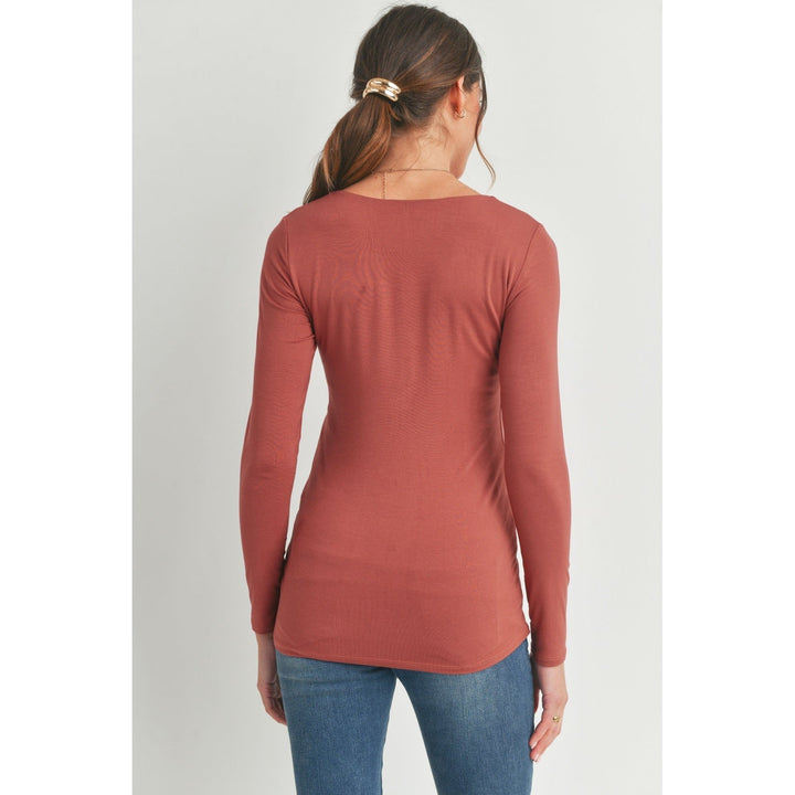chandail maternité corail foncé Hello Miz Mlle et Coco