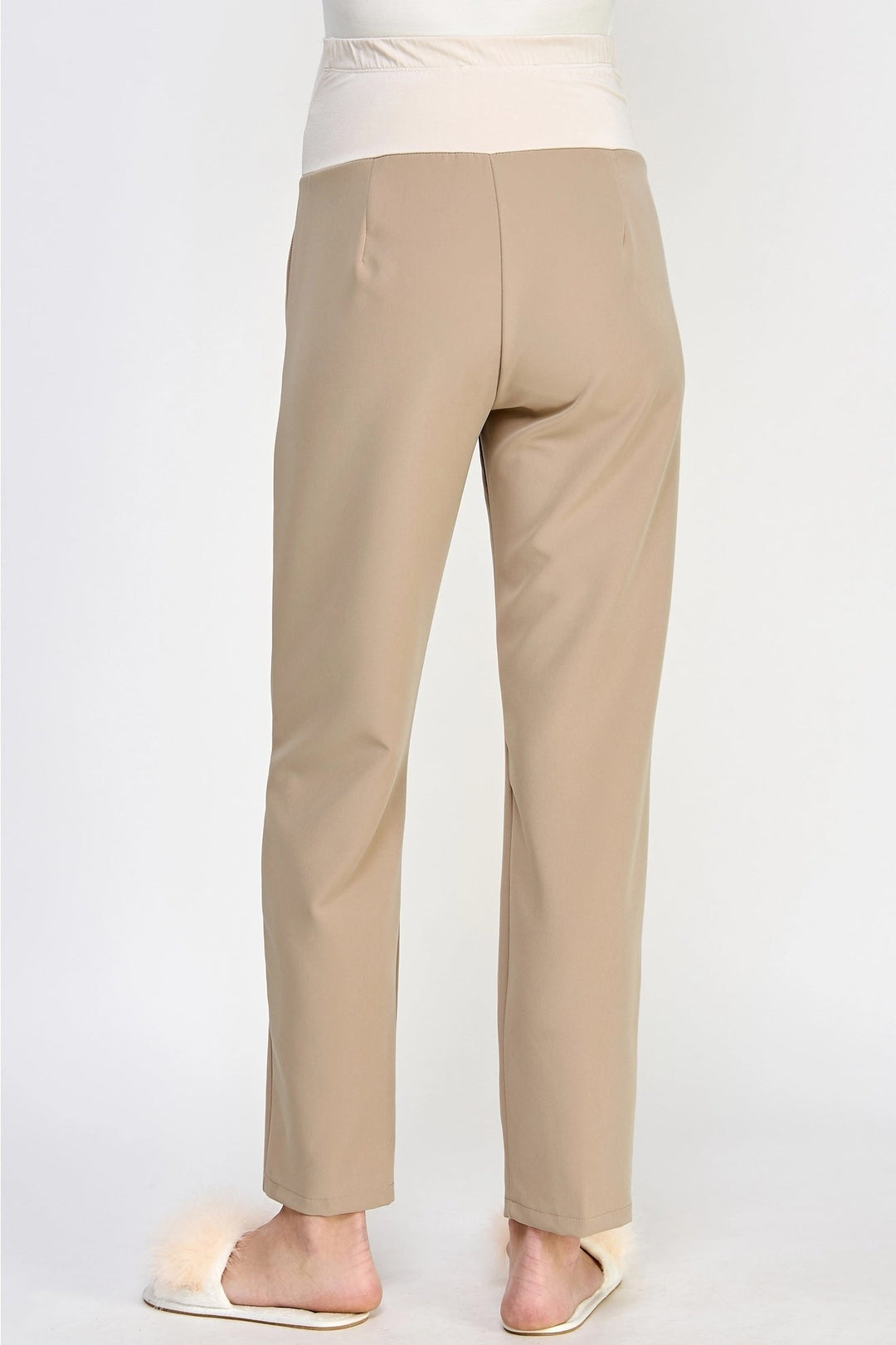 pantalon maternité kaki Hello Miz Mlle et Coco beige