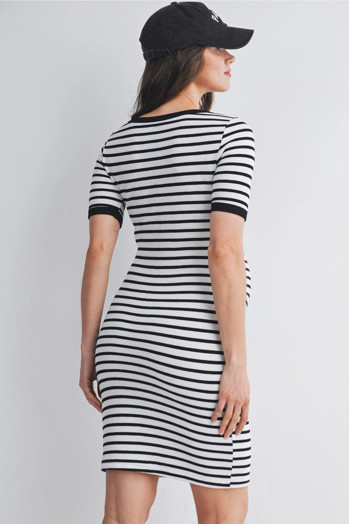 Robe maternité Rayé noir et blanc Hello Miz