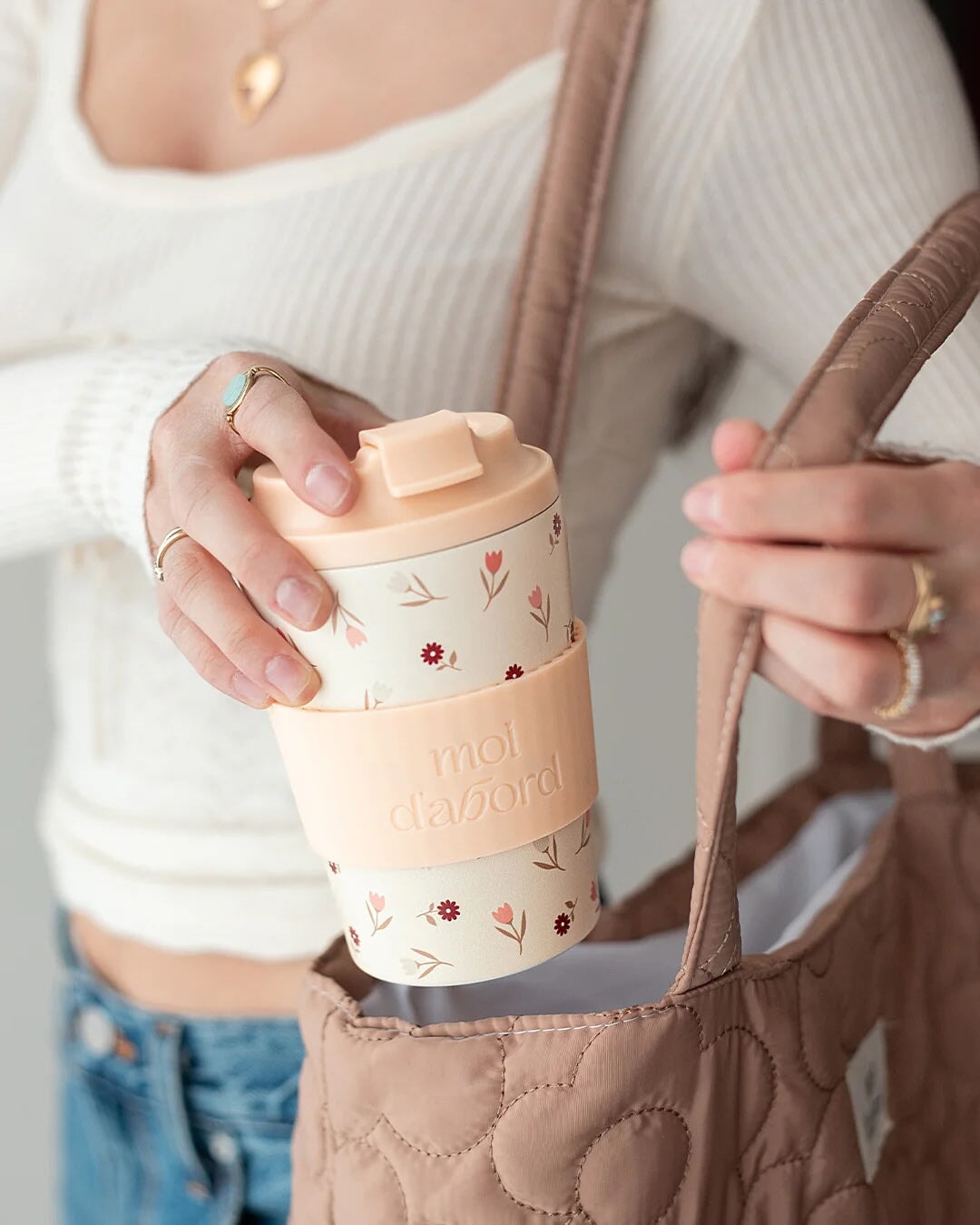 Tasse de voyage isotherme mélange floral Moi d&