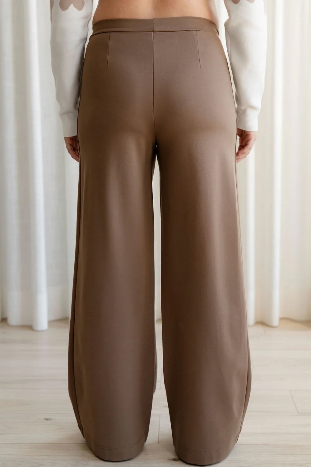 pantalon rose maternite jambe large moka mousse Lait de poule