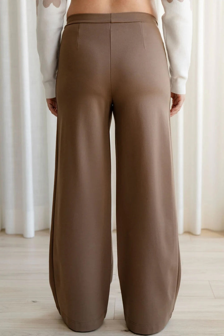 pantalon rose maternite jambe large moka mousse Lait de poule