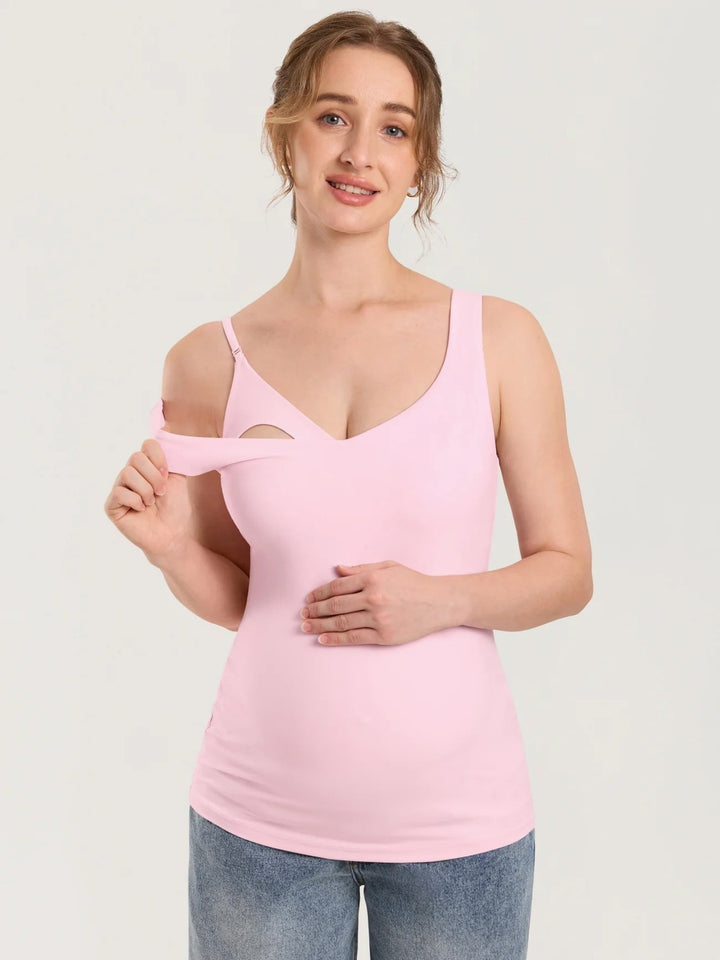 camisole allaitement maternité Momanda rose doux Mlle et Coco