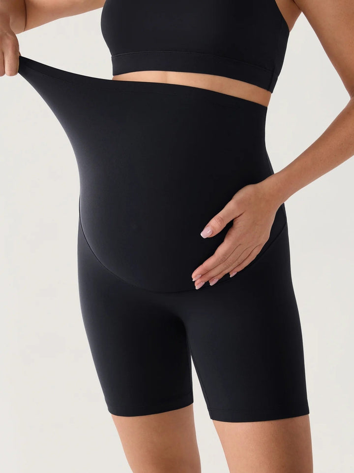 Natrelax Short de maternité sans couture sur le devant 6" noir Momanda Mlle et Coco