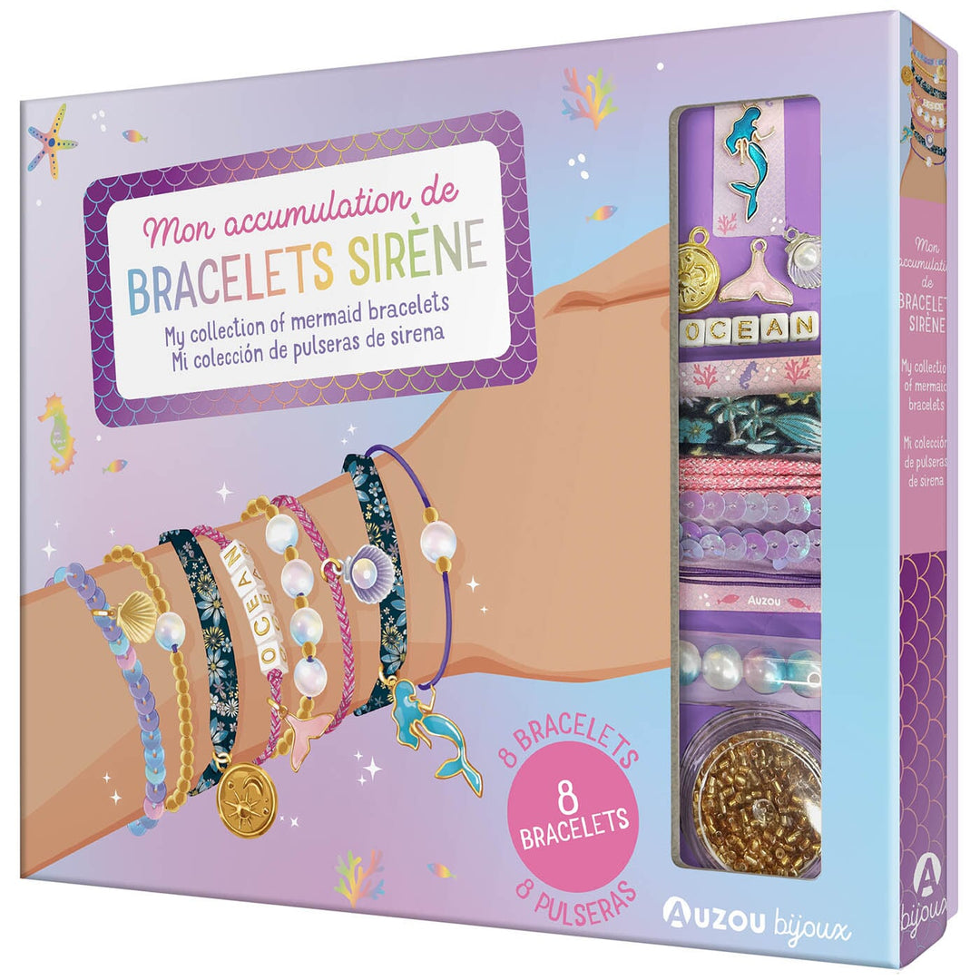 mon accumulation de bracelets sirene Auzou Bijoux Mlle et Coco
