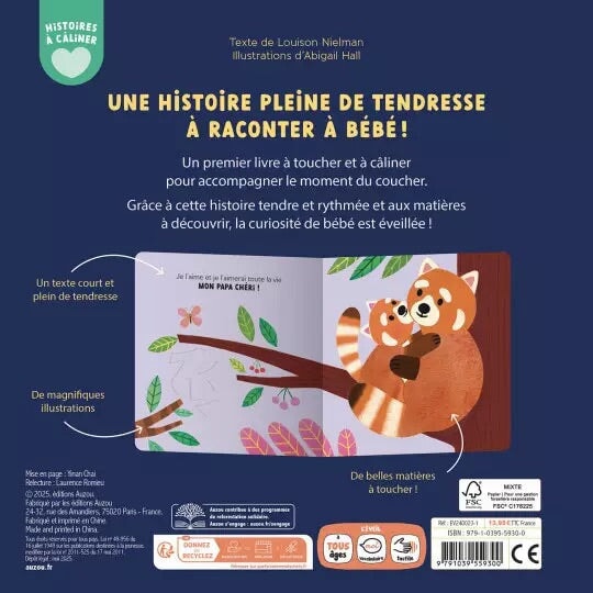 Livre Auzou, collection histoire à câliner, mon papa à moi