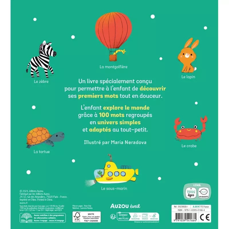 livre éducatif mes 100 premiers mots pour découvrir le monde
