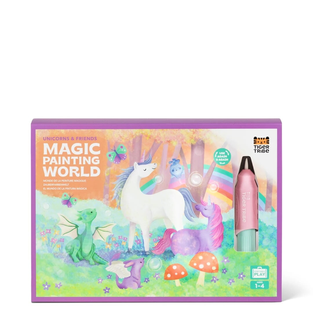monde magique peinture licorne ami tiger tribe