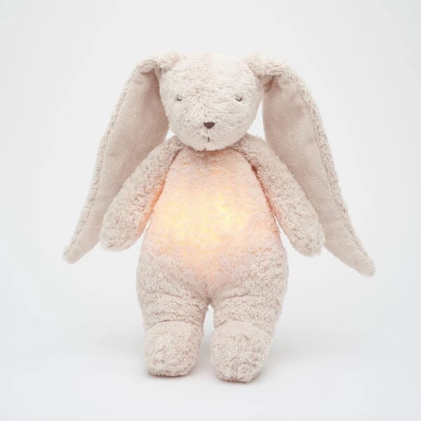 Peluche Moonie lapin rose veilleuse sonore Mlle et Coco