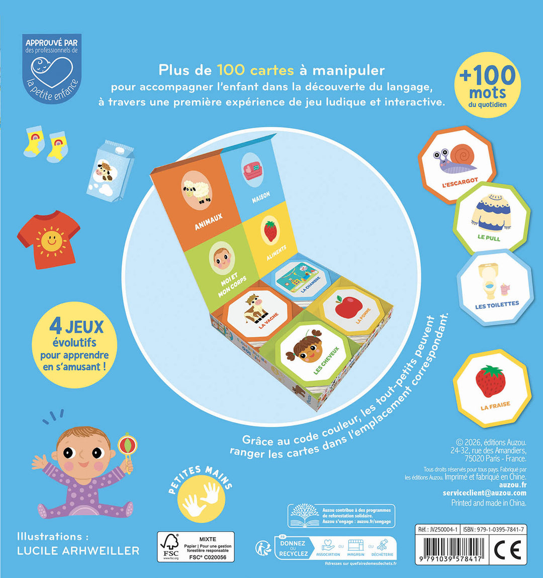 Jeu éducatif - Mes 100 premiers mots - Auzou Éditions